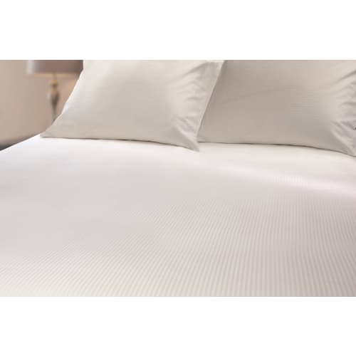 Kahler Duvet Cover, T250 Blend Woven Stripe, King 106x99, RFID, White